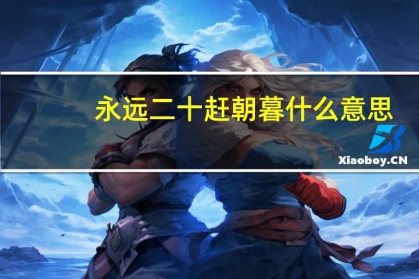 永远二十赶朝暮什么意思