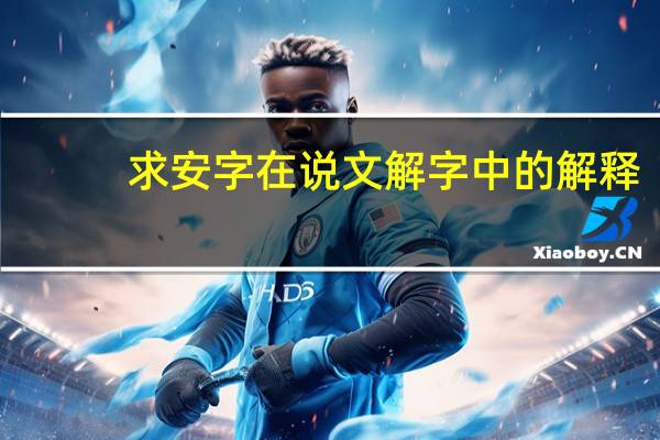 求安字在说文解字中的解释。