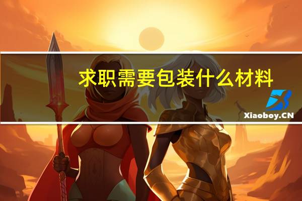 求职需要包装什么材料