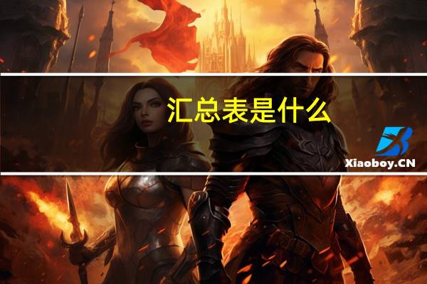 汇总表是什么