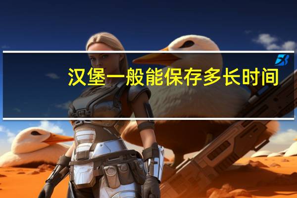 汉堡一般能保存多长时间