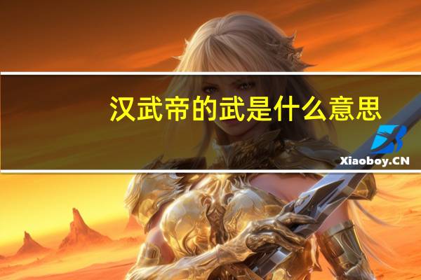 汉武帝的武是什么意思