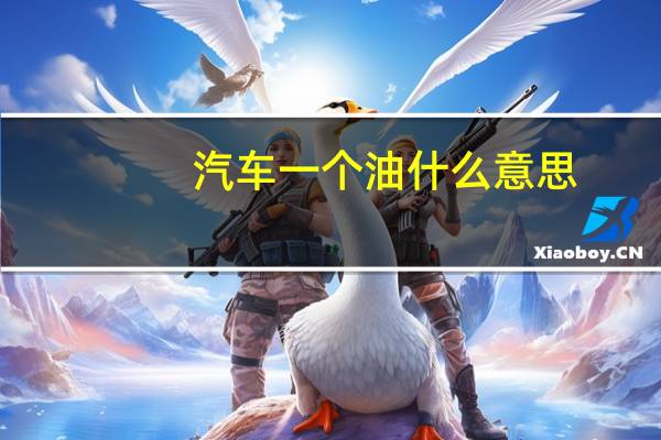 汽车一个油什么意思