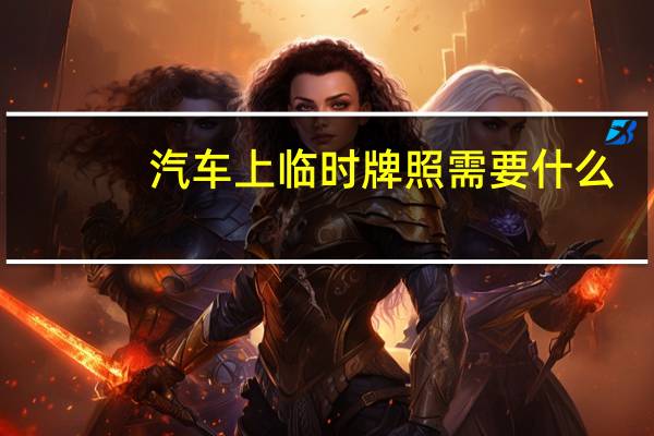 汽车上临时牌照需要什么