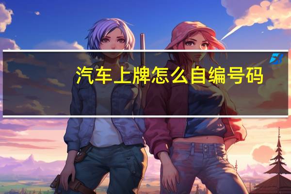 汽车上牌怎么自编号码