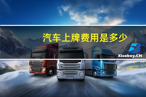 汽车上牌费用是多少