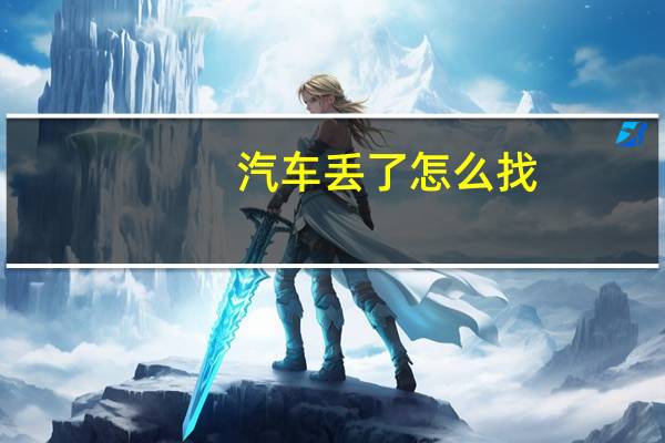 汽车丢了怎么找