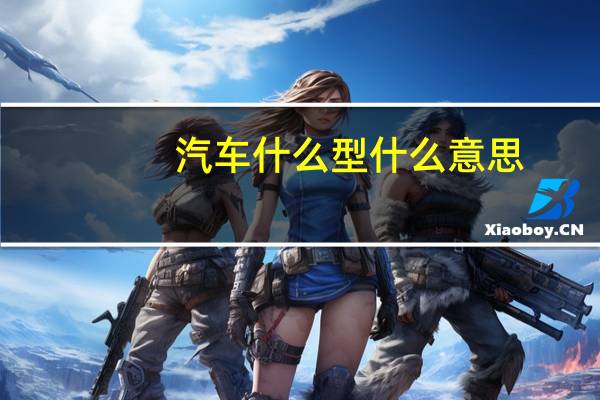 汽车什么型什么意思