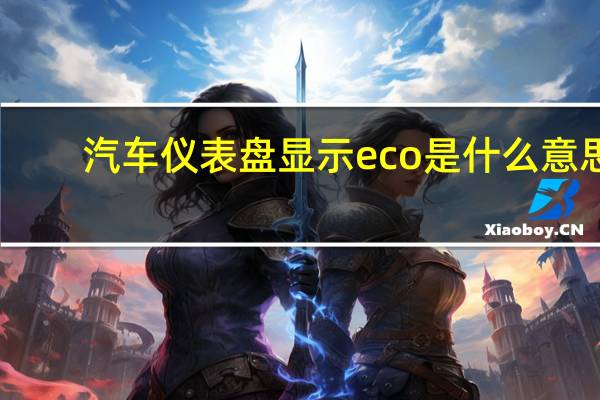 汽车仪表盘显示eco是什么意思