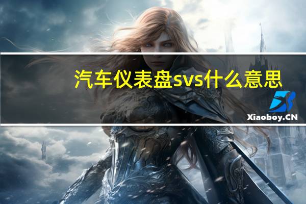 汽车仪表盘svs什么意思