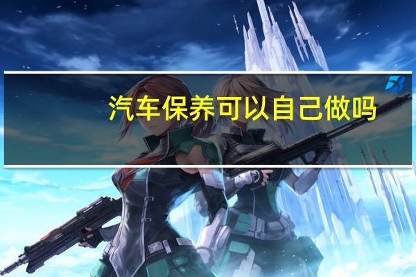 汽车保养可以自己做吗