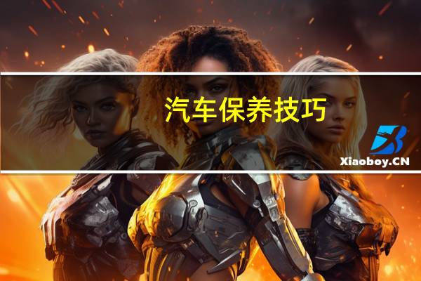 汽车保养技巧