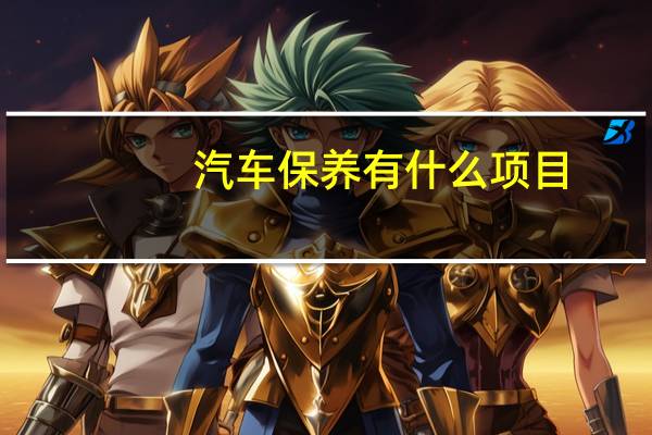 汽车保养有什么项目