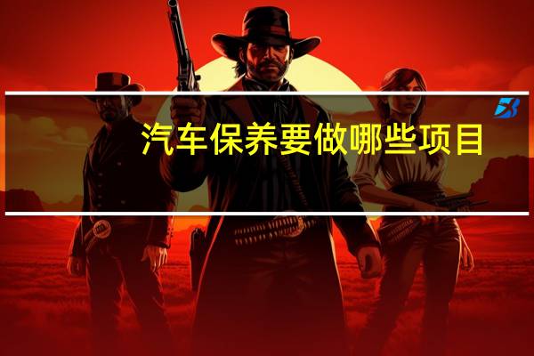 汽车保养要做哪些项目