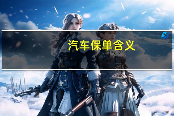 汽车保单含义