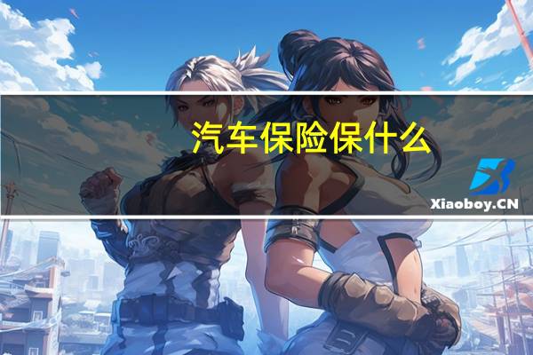 汽车保险保什么