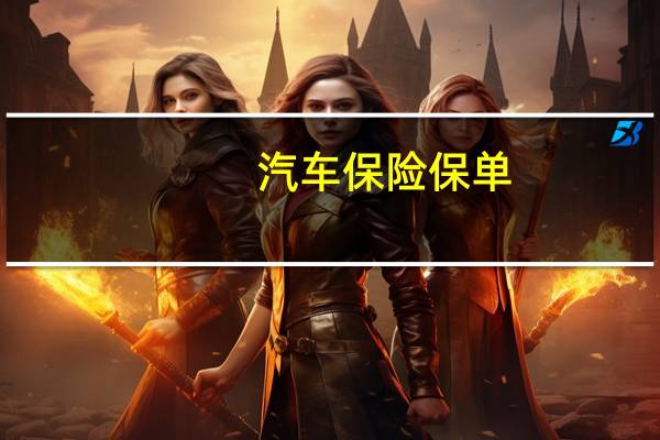 汽车保险保单