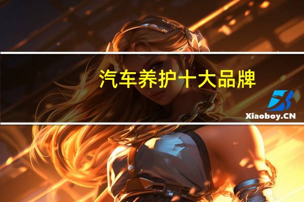 汽车养护十大品牌