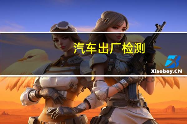 汽车出厂检测