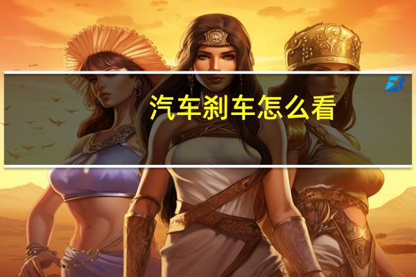 汽车刹车怎么看