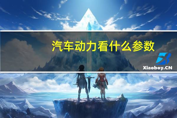 汽车动力看什么参数