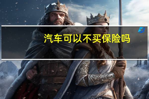 汽车可以不买保险吗