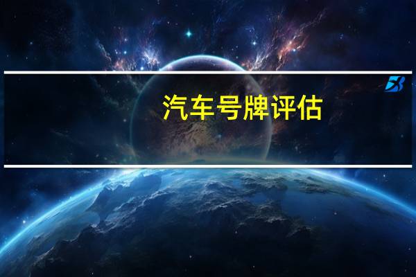 汽车号牌评估