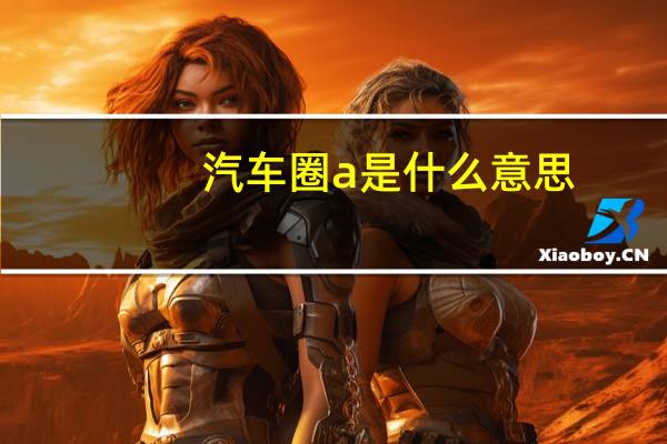 汽车圈a是什么意思