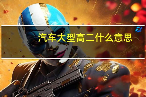 汽车大型高二什么意思