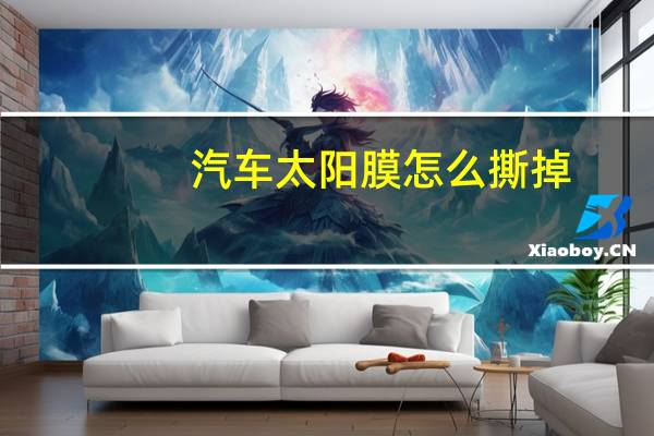 汽车太阳膜怎么撕掉