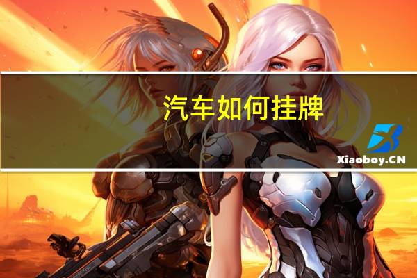 汽车如何挂牌