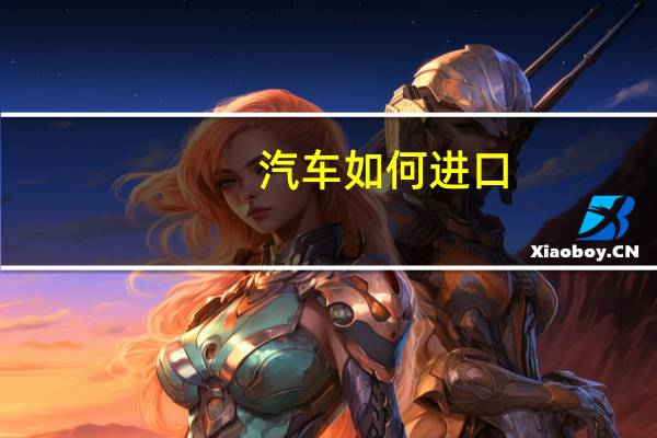 汽车如何进口