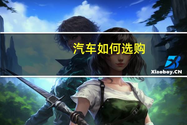 汽车如何选购