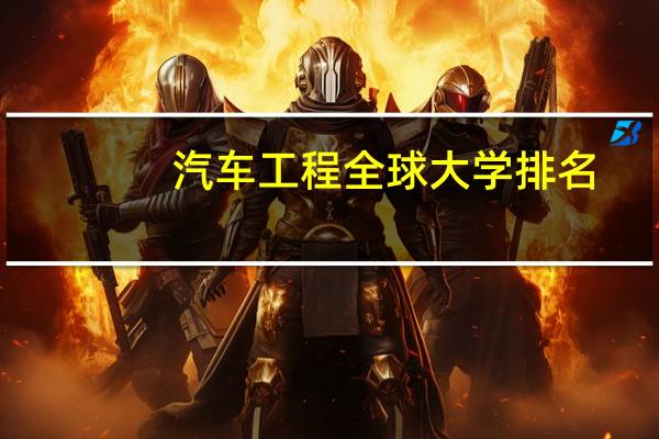 汽车工程全球大学排名