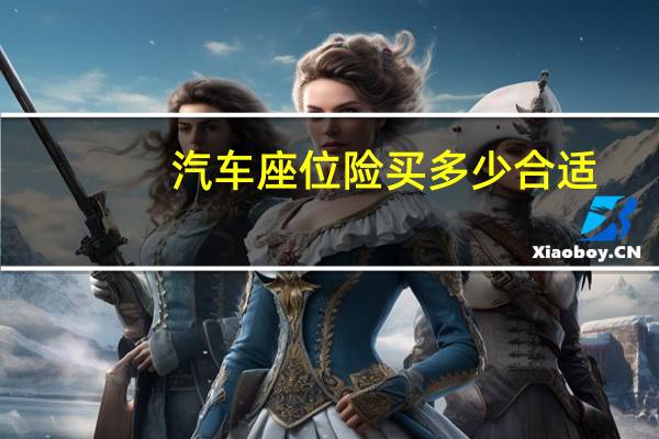 汽车座位险买多少合适