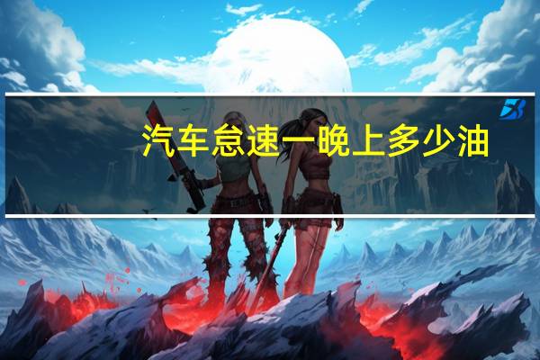 汽车怠速一晚上多少油