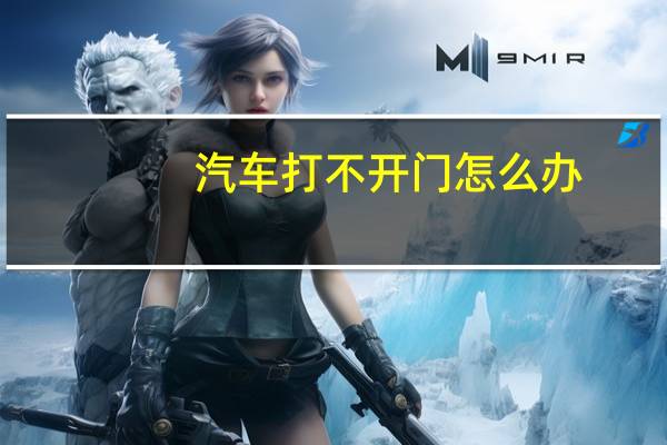汽车打不开门怎么办