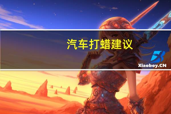 汽车打蜡建议