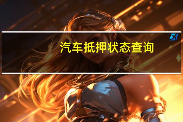 汽车抵押状态查询