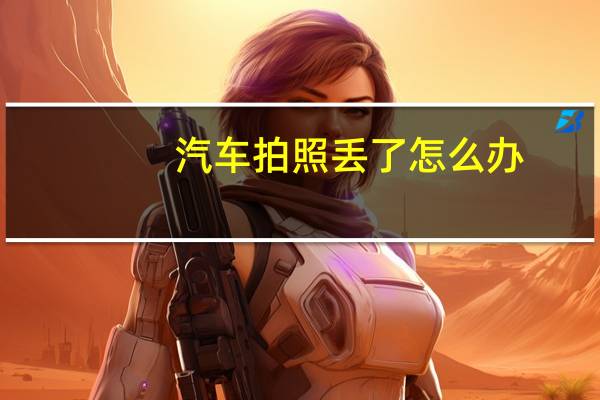 汽车拍照丢了怎么办