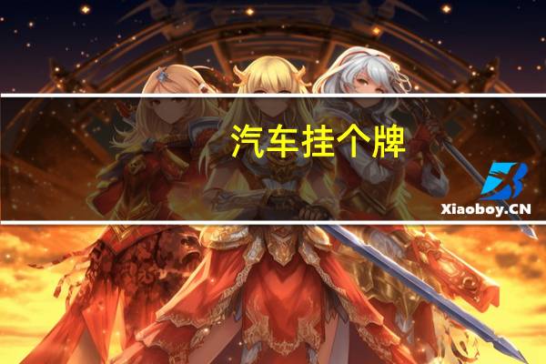 汽车挂个牌