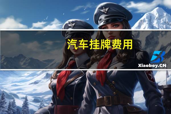 汽车挂牌费用