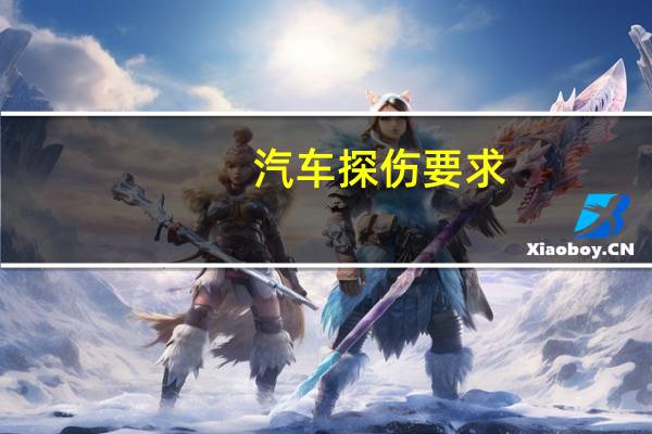 汽车探伤要求