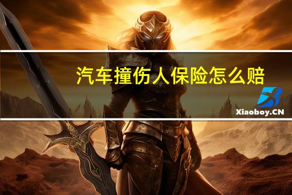 汽车撞伤人保险怎么赔