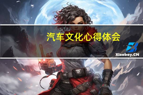 汽车文化心得体会