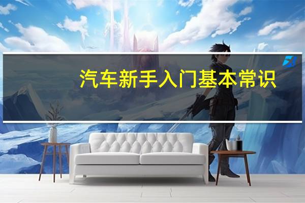 汽车新手入门基本常识