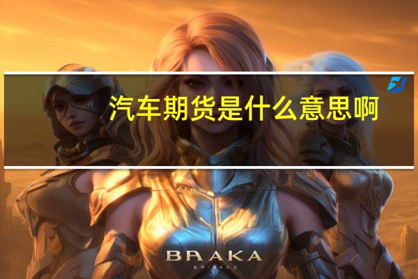 汽车期货是什么意思啊