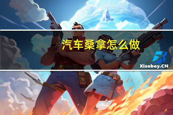 汽车桑拿怎么做