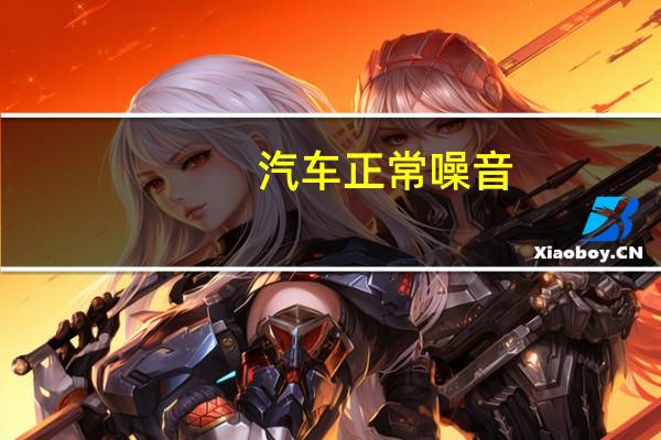 汽车正常噪音