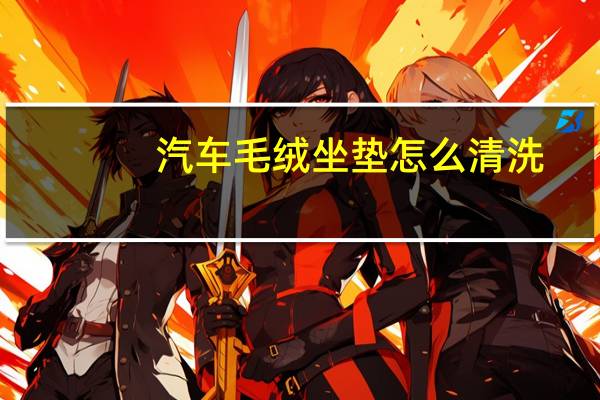 汽车毛绒坐垫怎么清洗